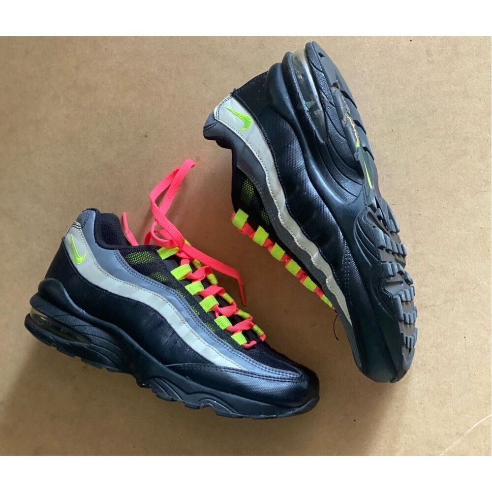 Nike Air Max 95 Black Volt-Dark Grey Children Size 6Y